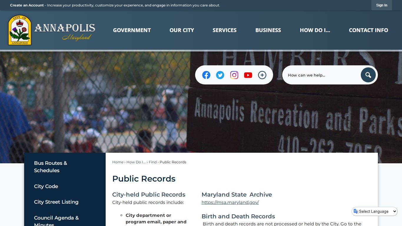 Public Records | Annapolis, MD